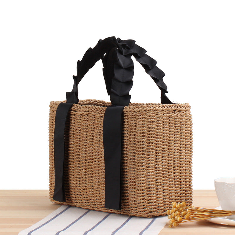 Sac de Plage Tressé – Élégance Naturelle & Style Estival