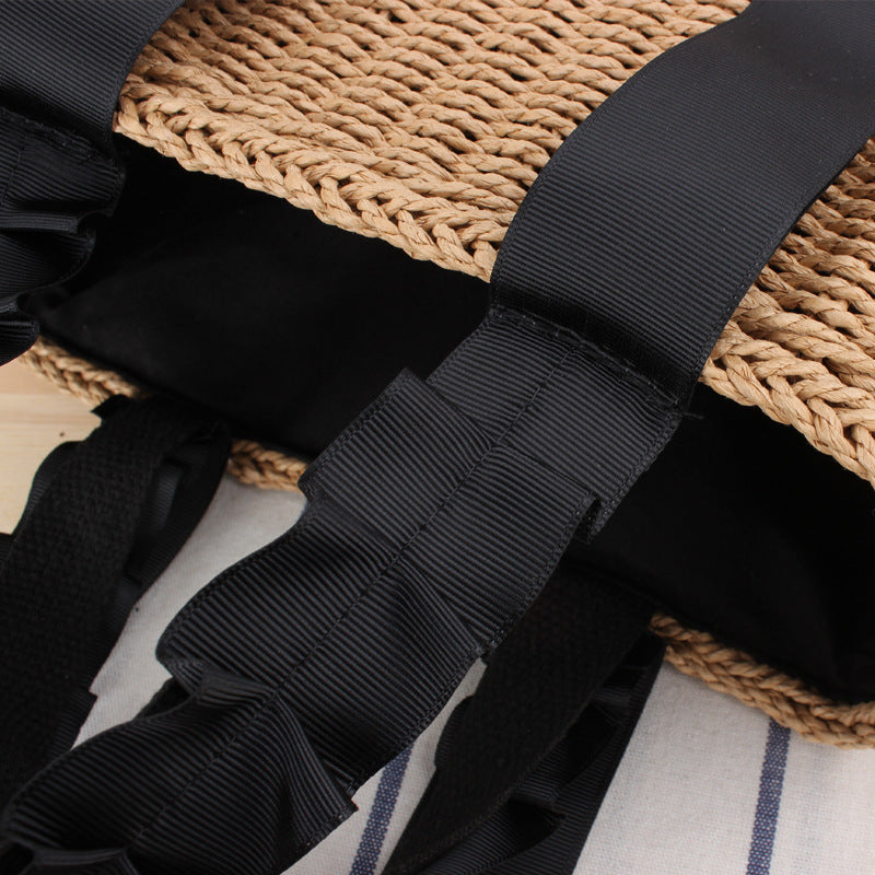 Sac de Plage Tressé – Élégance Naturelle & Style Estival