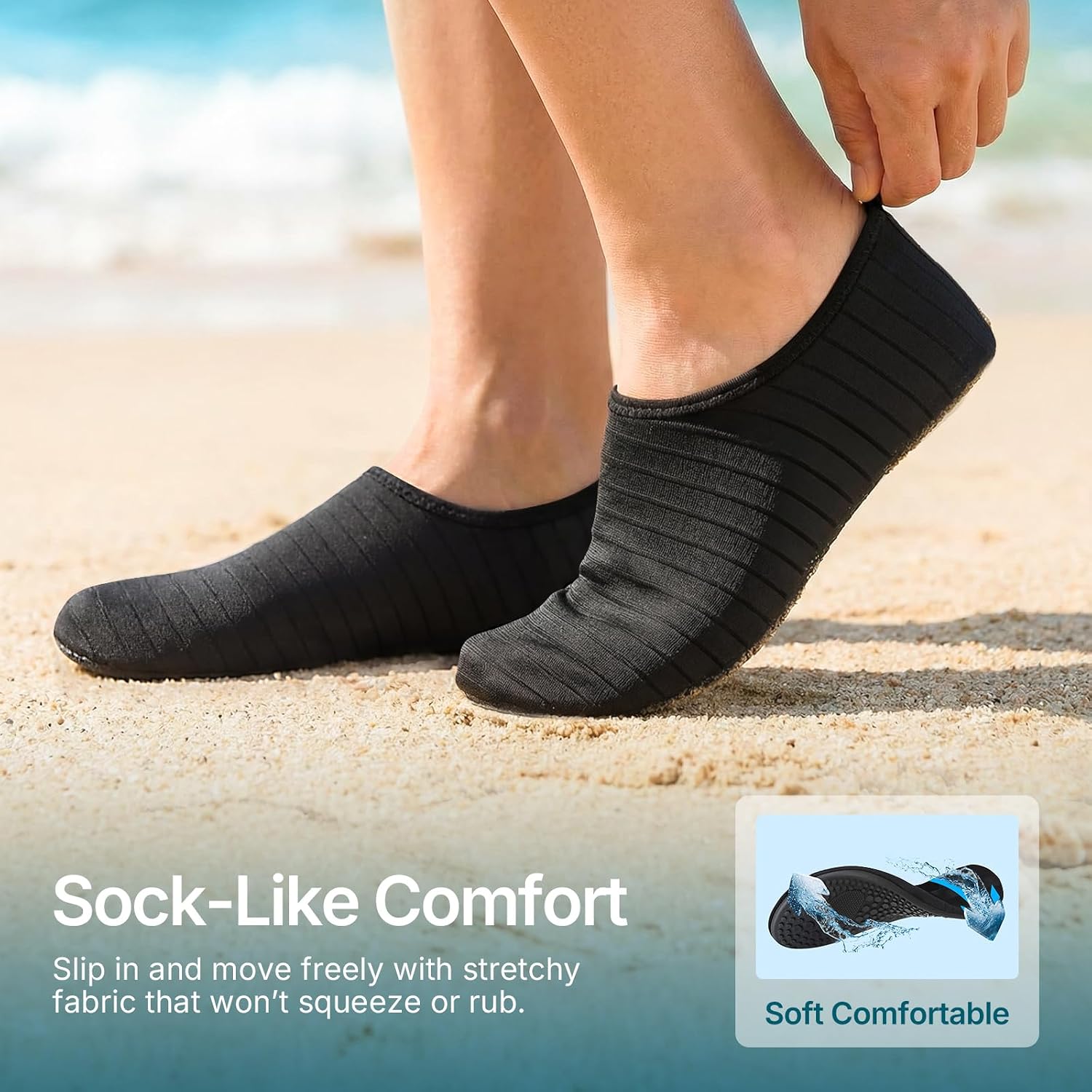 Water Shoes for Women and Men Quick-Dry Aqua Socks Swim Beach Barefoot | Yoga Wear Sport Accessories Pool Camping Must Haves River Hiking Youth Adult