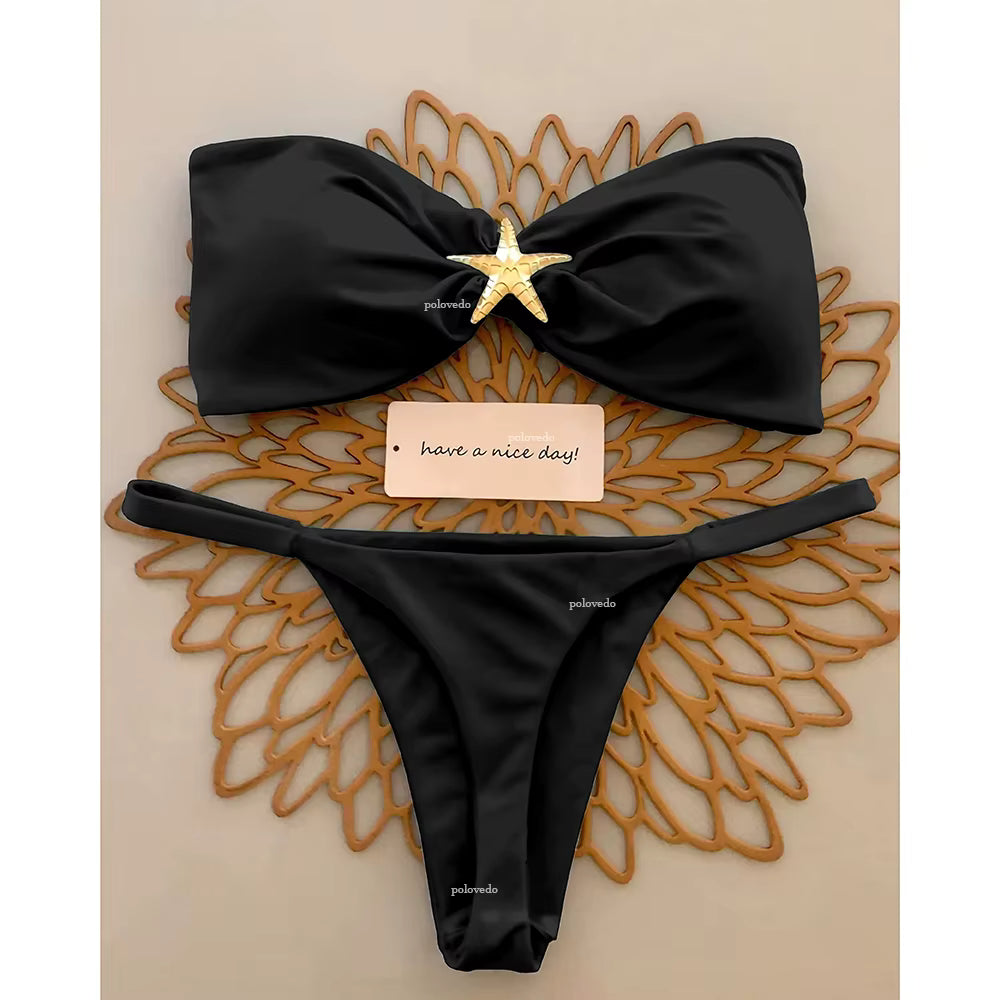 Bikini Sculptant Élégant - Effet Push-Up & Coupe Brésilienne
